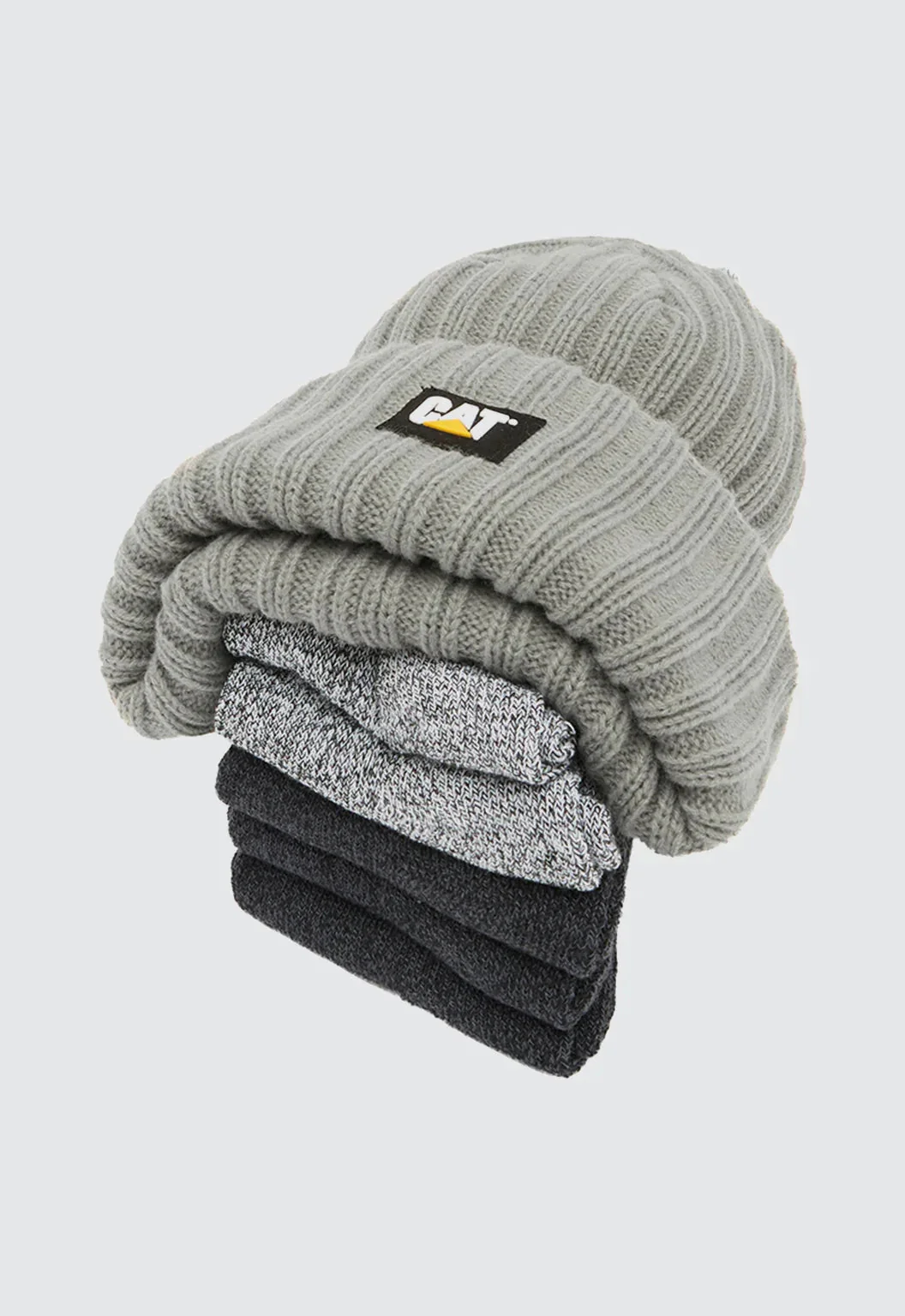 CAT Workwear Logo Knit Beanie and 5 Sock Bundle (1490049) - Image 5