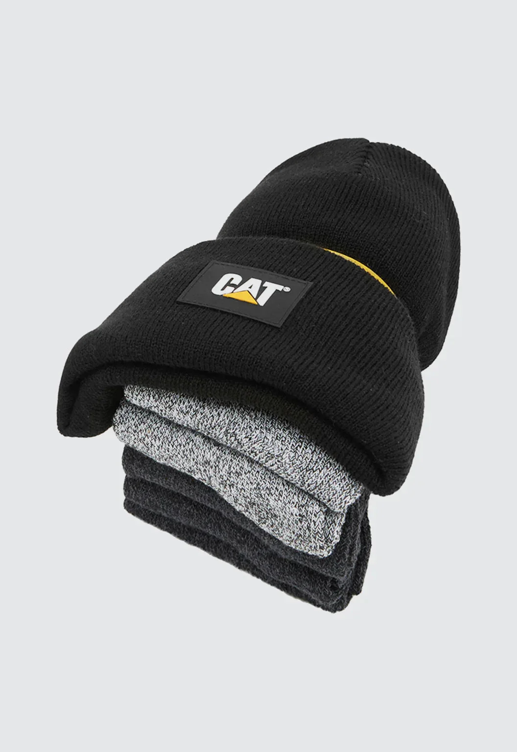 CAT Workwear Logo Knit Beanie and 5 Sock Bundle (1490049) - Image 6