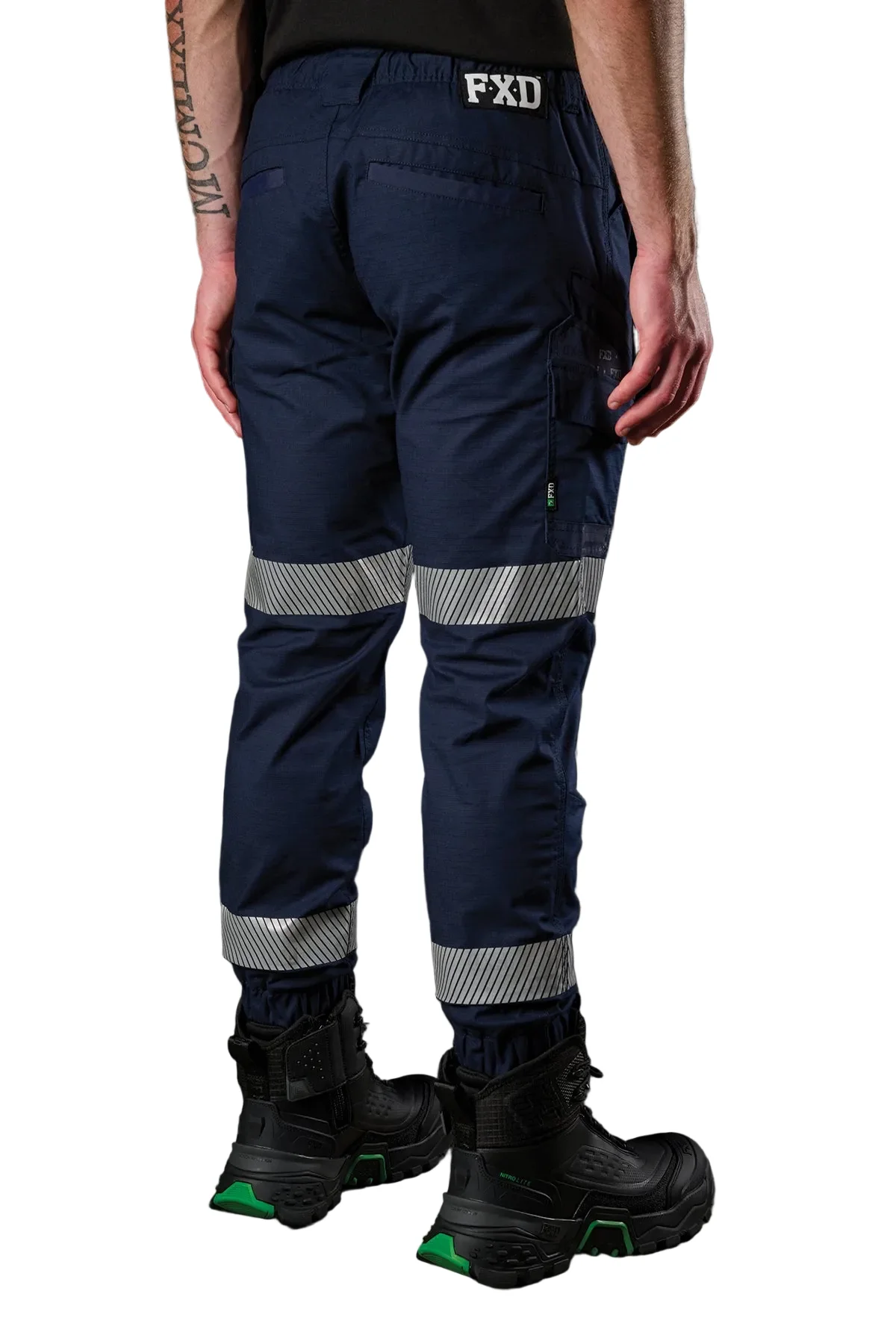 FXD Workwear Reflective Cuffed Elastic Waist Stretch Ripstop Work Pant (WP12CT) - Image 3