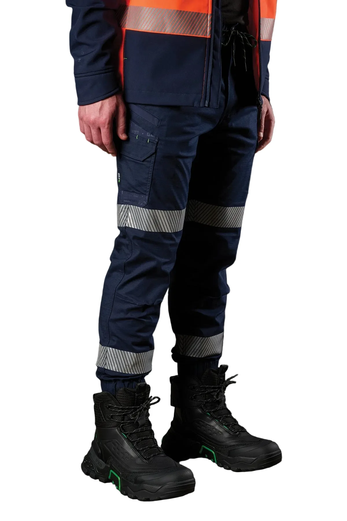 FXD Workwear Reflective Cuffed Elastic Waist Stretch Ripstop Work Pant (WP12CT) - Image 4