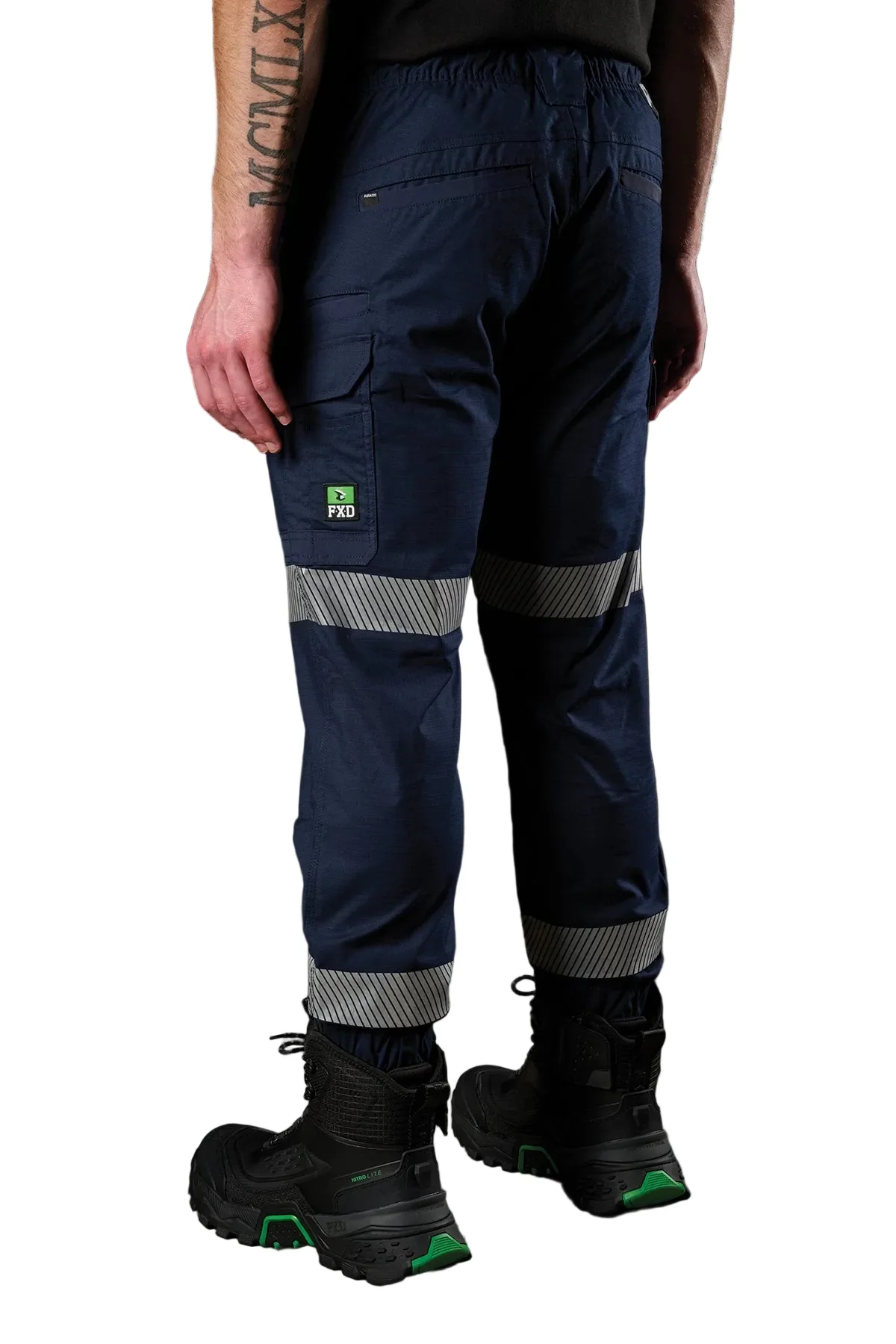 FXD Workwear Reflective Cuffed Elastic Waist Stretch Ripstop Work Pant (WP12CT) - Image 7
