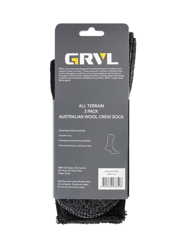 GRVL All Terrain 3 Pack Sock (GRVLS1) - Image 3