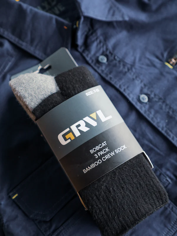 GRVL Bobcat Bamboo Heavy Duty Crew 3 Pack Sock (GRVLS3) - Image 5