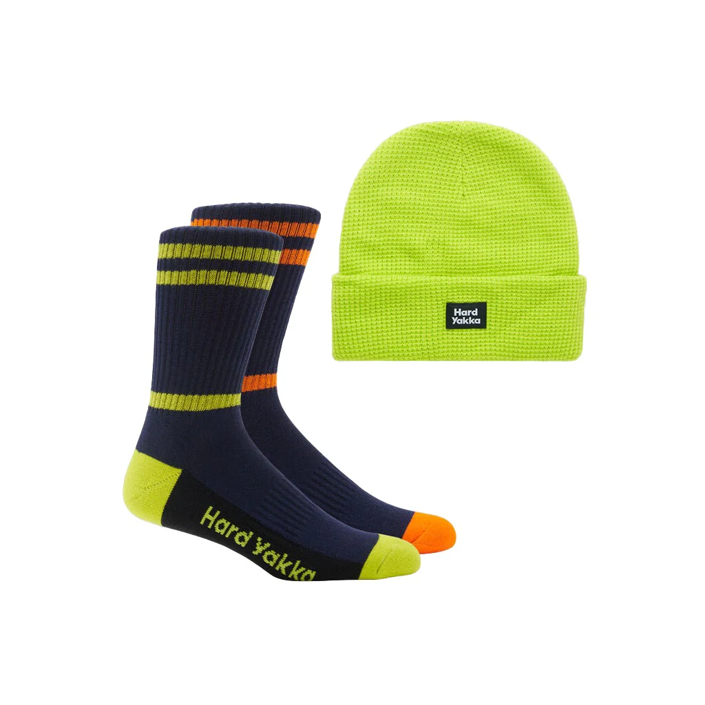 Hard Yakka 2 Pack Sock Beanie Bundle Pack (Y20110) - Image 6