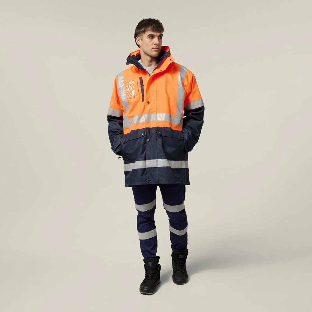 Hard Yakka Hi-Vis 4-In-1 Taped Wet Weather Jacket (Y06057) - Image 14