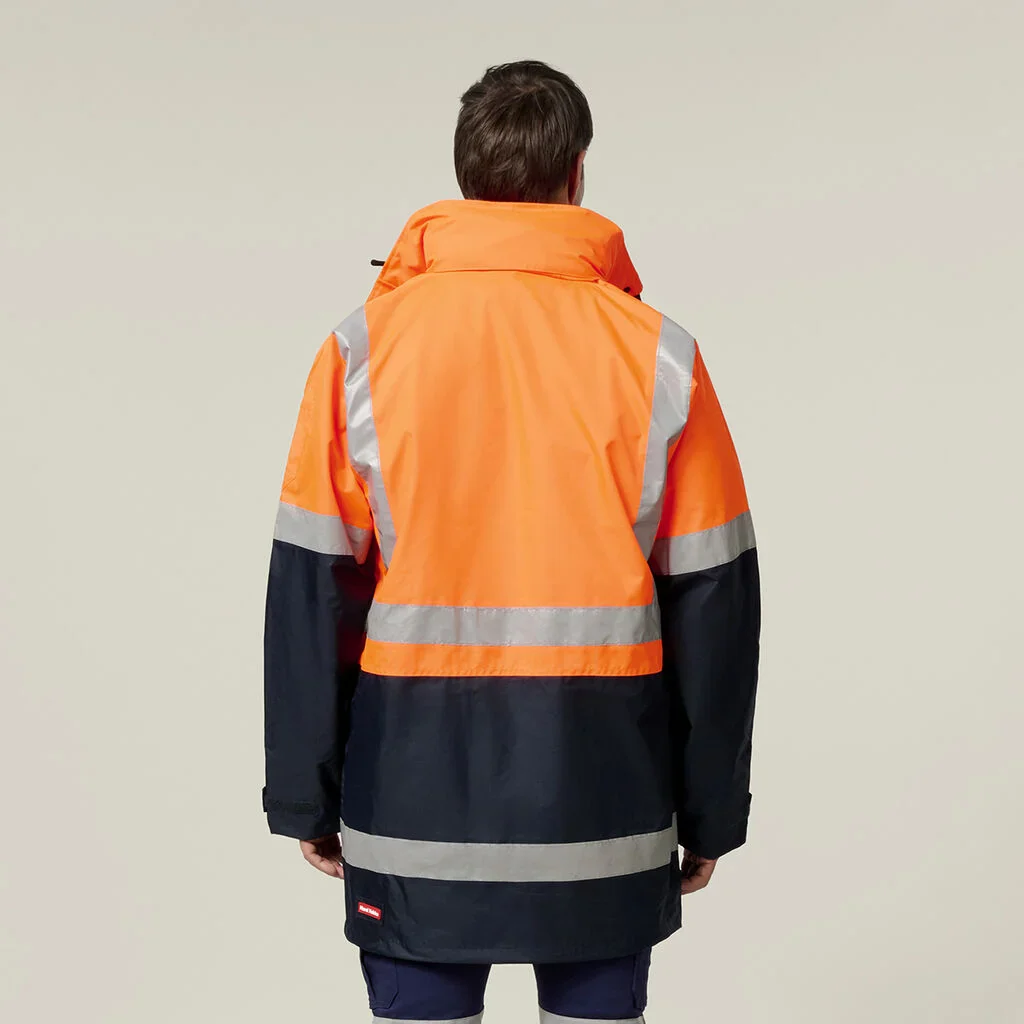 Hard Yakka Hi-Vis 4-In-1 Taped Wet Weather Jacket (Y06057) - Image 3