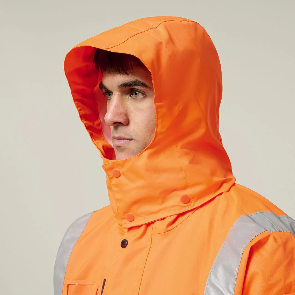Hard Yakka Hi-Vis 4-In-1 Taped Wet Weather Jacket (Y06057) - Image 8