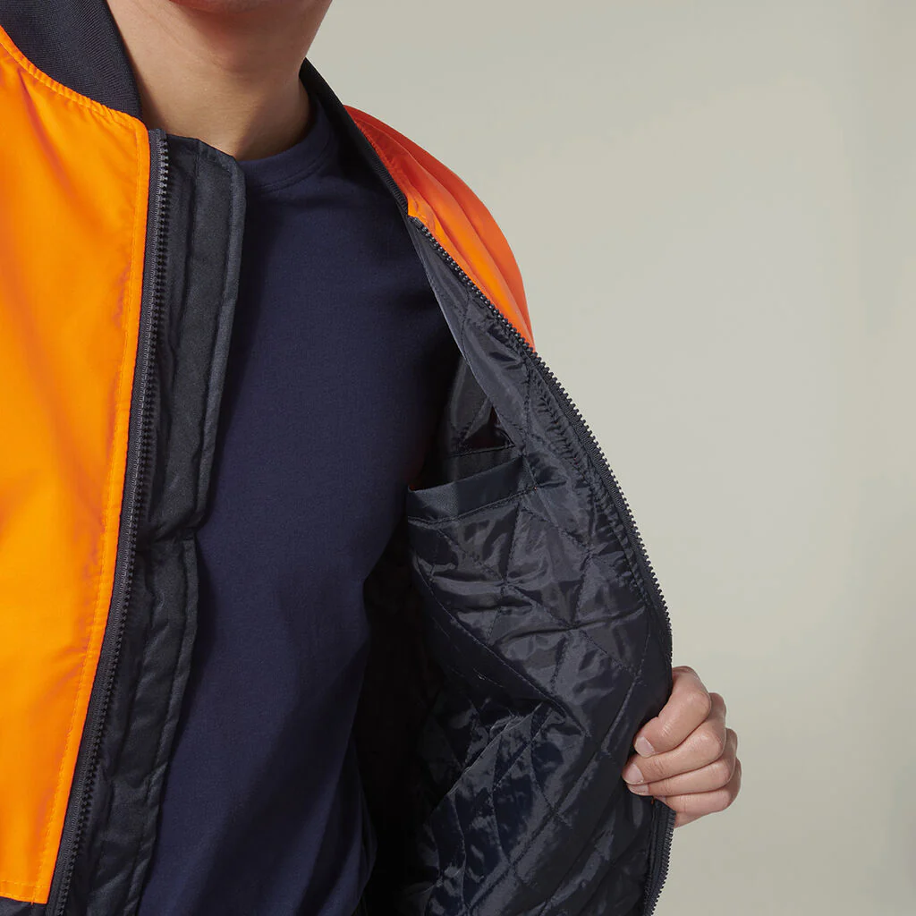 Hard Yakka Core Hi-Vis 2 Tone Waterproof Bomber Jacket (Y06670) - Image 9