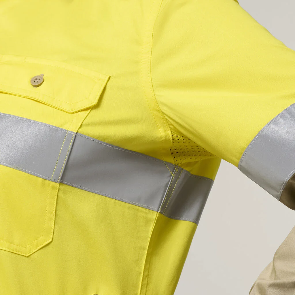 Hard Yakka Women's Hi-Vis Lightweight 2 Tone Taped Long Sleeve Shirt (Y08805) - Image 19