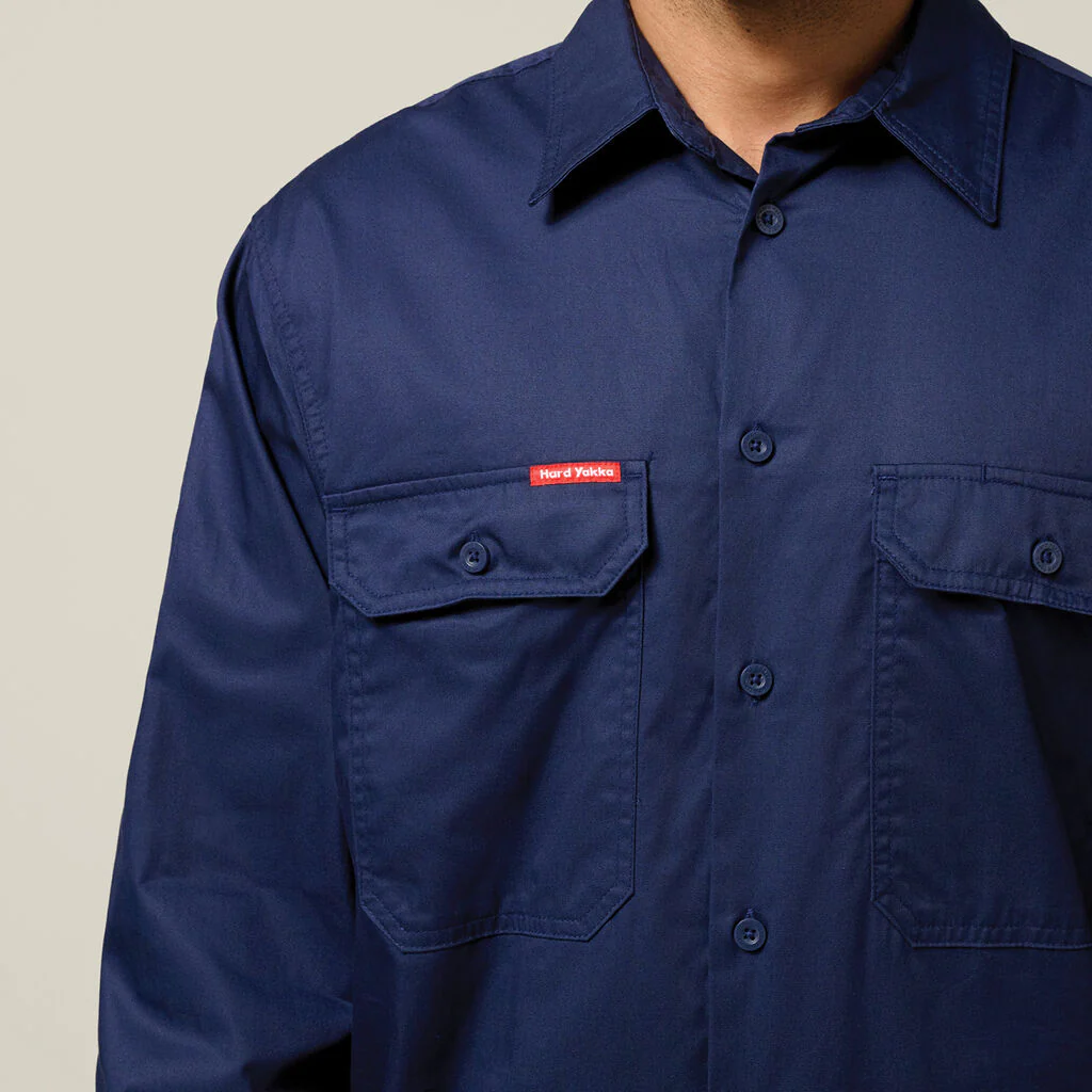 Hard Yakka Core Long Sleeve Lightweight Vented Cotton Shirt (Y04630) - Image 6