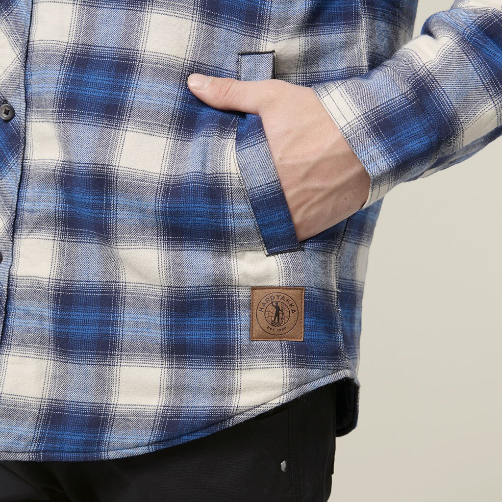 Hard Yakka Quilted Flannel Hooded Shacket (Y06690) - Image 13