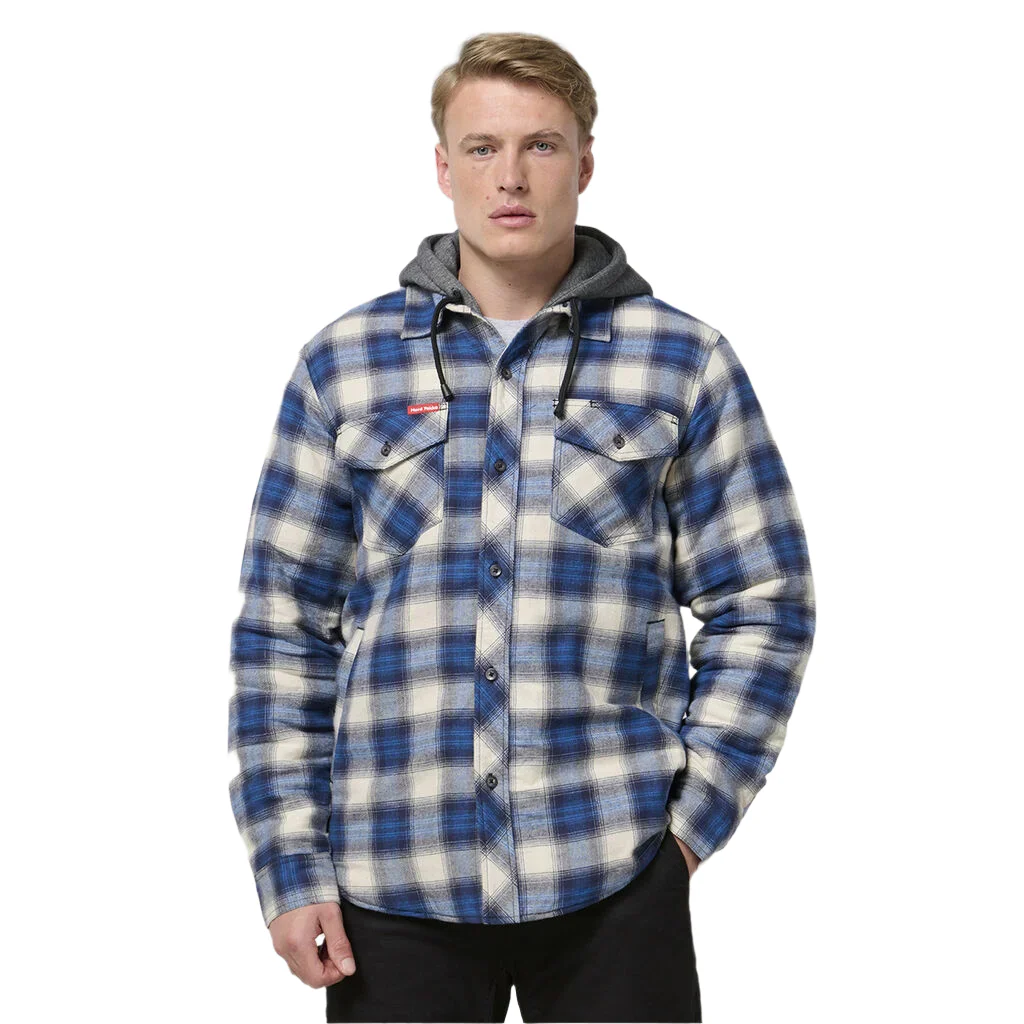 Hard Yakka Quilted Flannel Hooded Shacket (Y06690) - Image 4