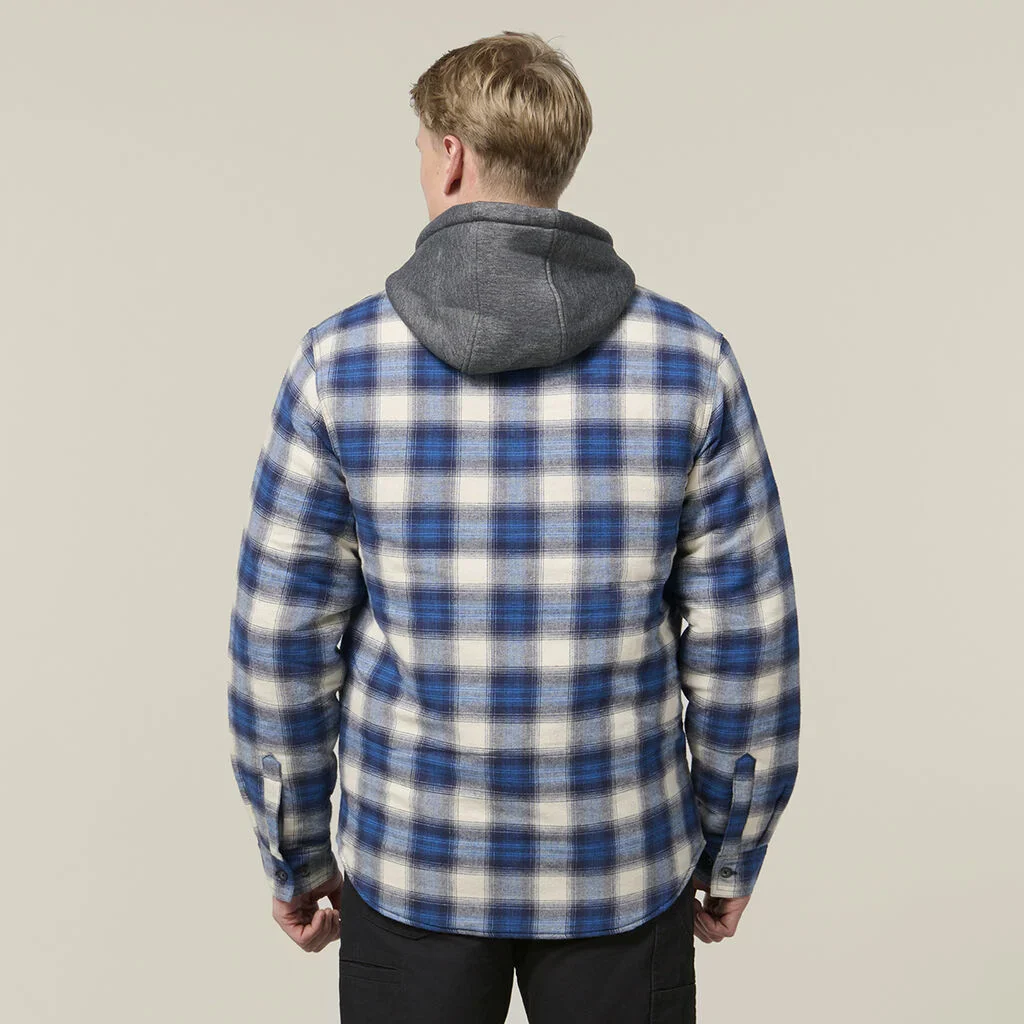 Hard Yakka Quilted Flannel Hooded Shacket (Y06690) - Image 9