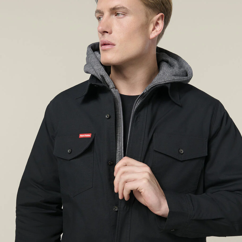 Hard Yakka Quilted Solid Shacket (Y06691) - Image 9