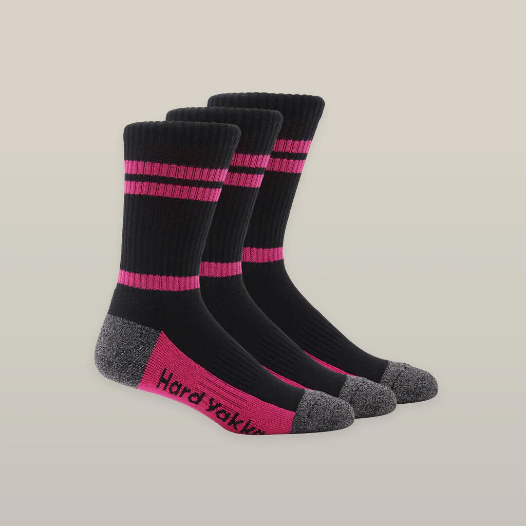Hard Yakka Women's 3 Pack Crew Sock (Y08606) - Image 4