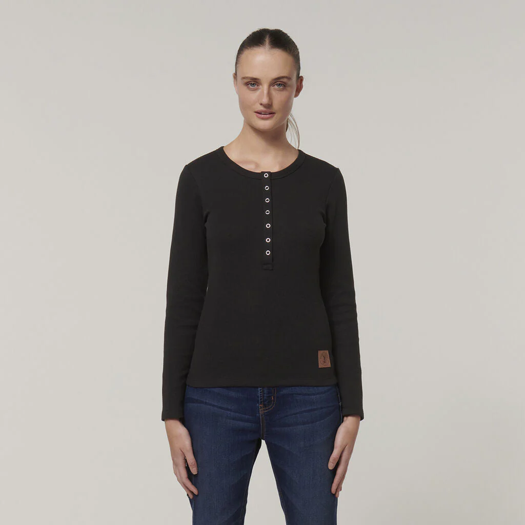 Hard Yakka Women's Henley (Y08237) - Image 3