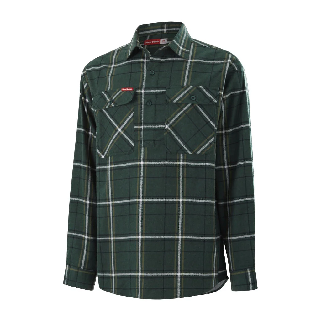 Hard Yakka Core Long Sleeve Closed Front Check Flannel Shirt (Y04006) - Image 12