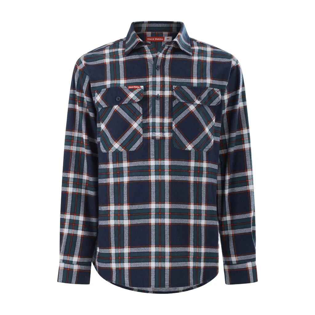 Hard Yakka Core Long Sleeve Closed Front Check Flannel Shirt (Y04006) - Image 16
