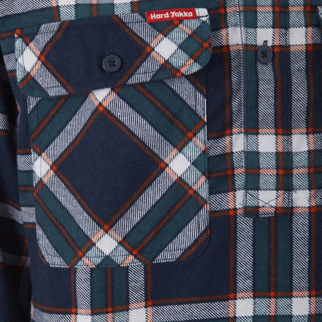 Hard Yakka Core Long Sleeve Closed Front Check Flannel Shirt (Y04006) - Image 19