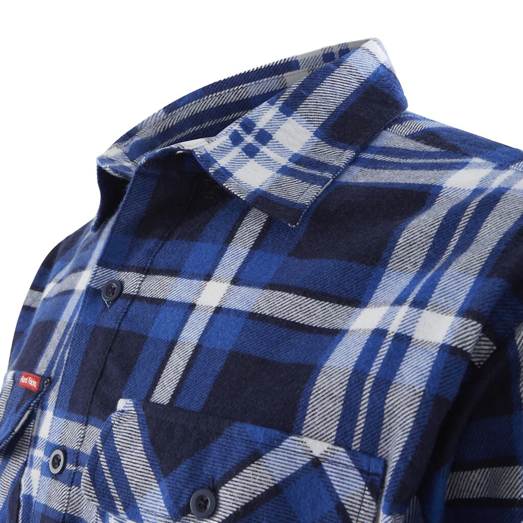 Hard Yakka Core Long Sleeve Closed Front Check Flannel Shirt (Y04006) - Image 5