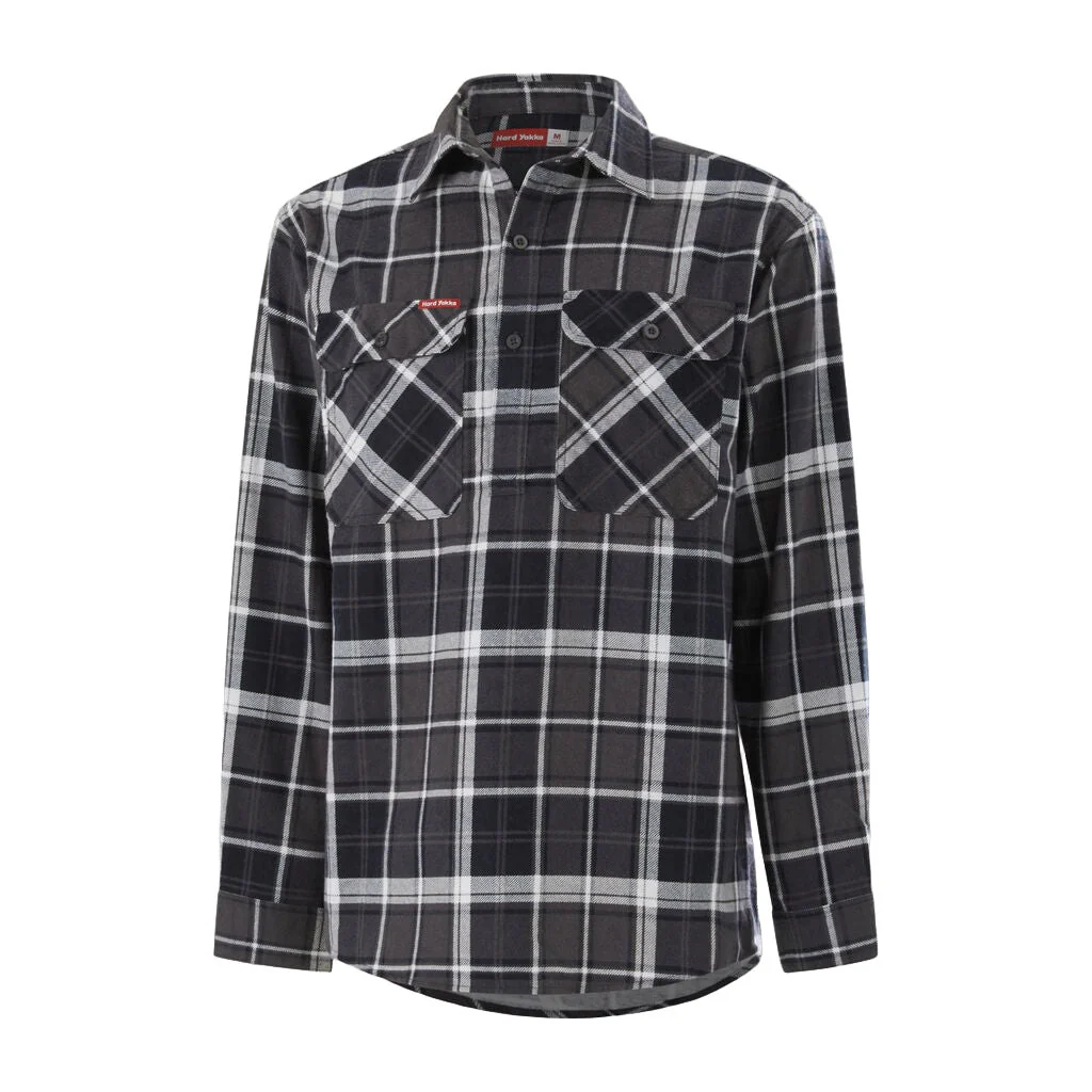 Hard Yakka Core Long Sleeve Closed Front Check Flannel Shirt (Y04006) - Image 7
