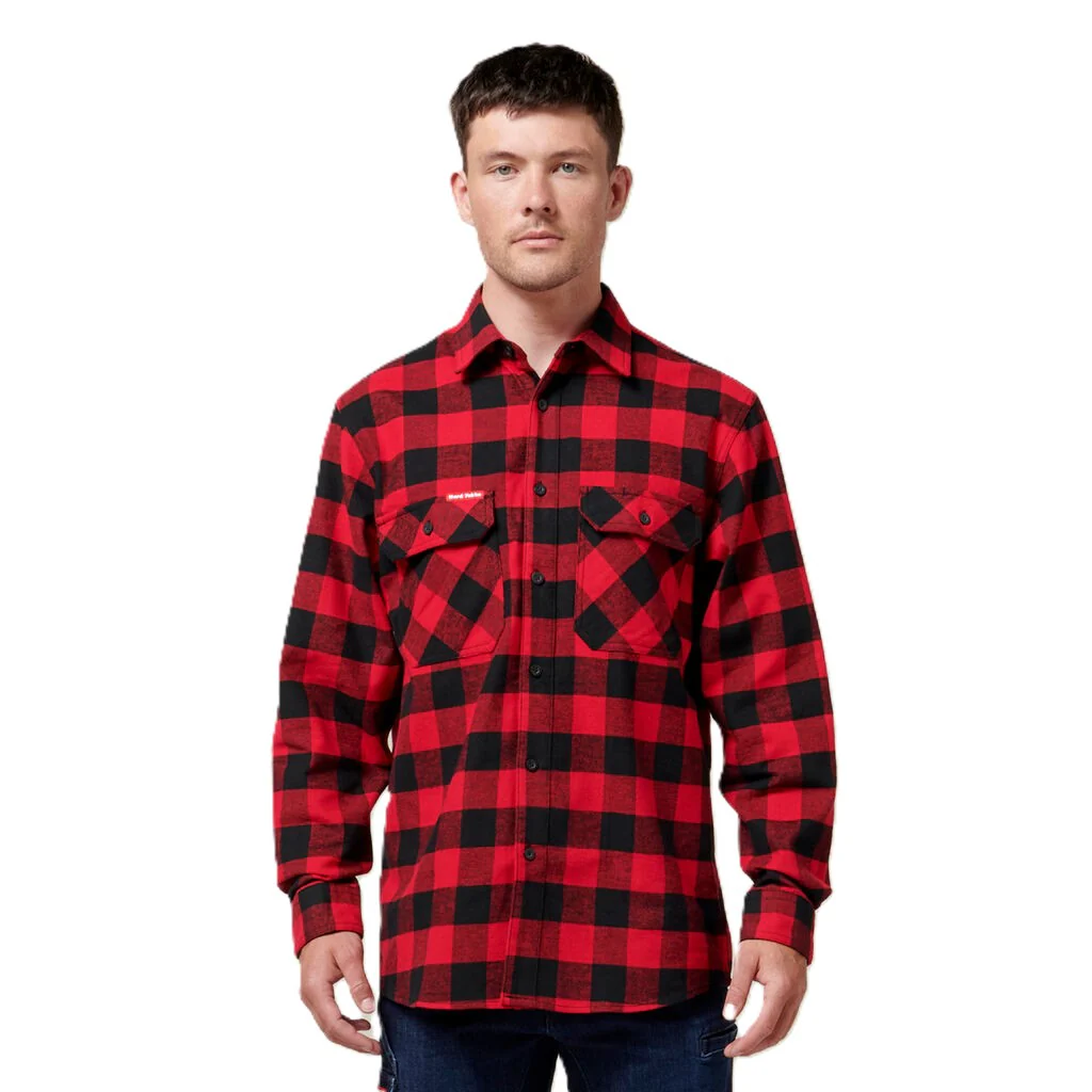Hard Yakka Long Sleeve Check Flannel Cotton Work Shirt (Y07295) - Image 20