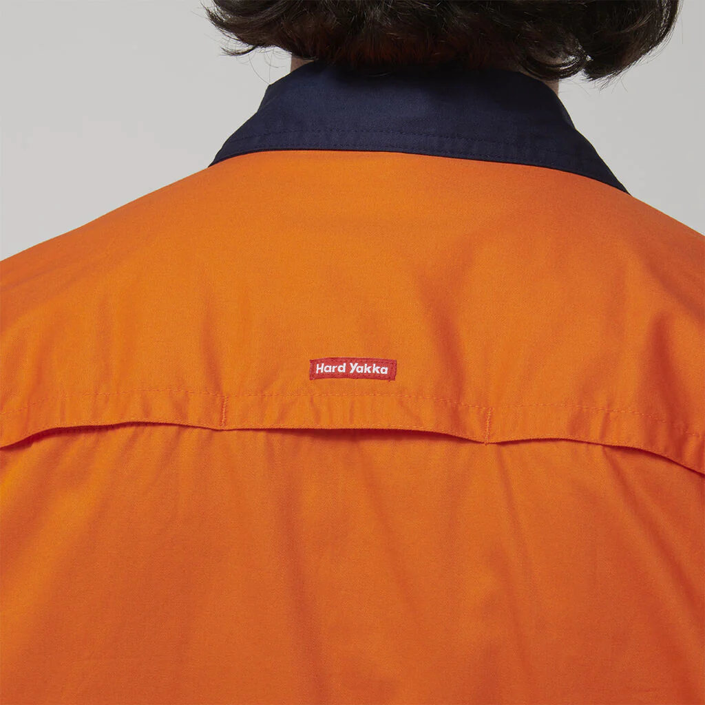 Hard Yakka Core Hi-Vis Long Sleeve 2 Tone Vented Cotton Shirt (Y07950) - Image 7