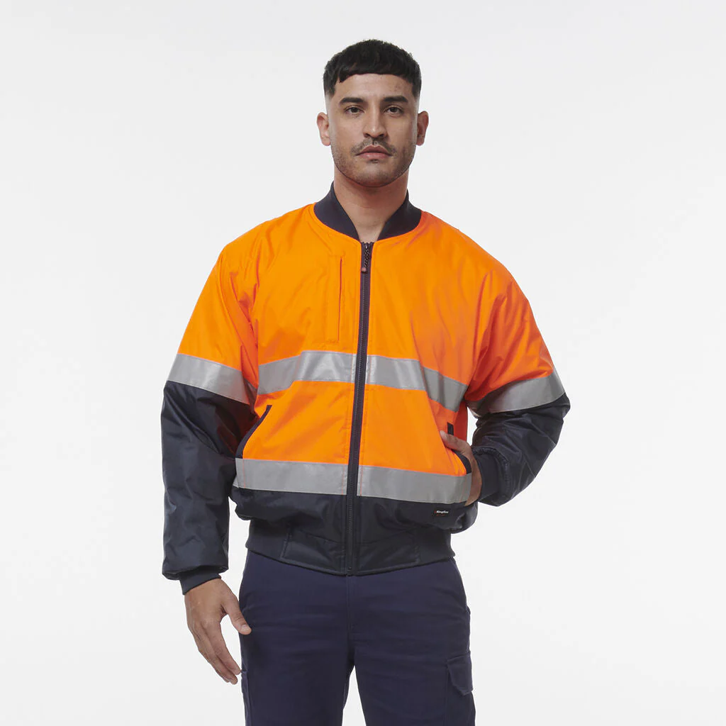 King Gee Hi Vis Reflective Bomber Jacket (K55032) - Image 4