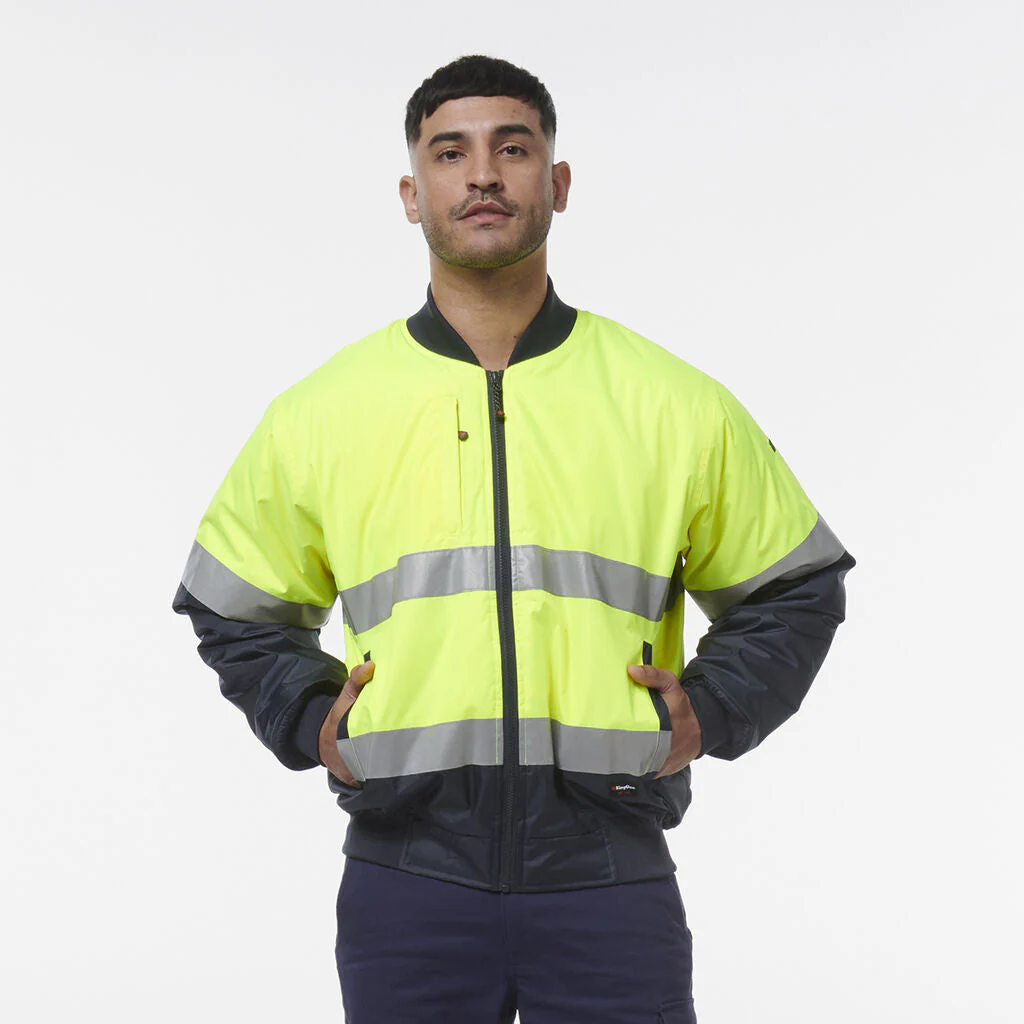 King Gee Hi Vis Reflective Bomber Jacket (K55032) - Image 7