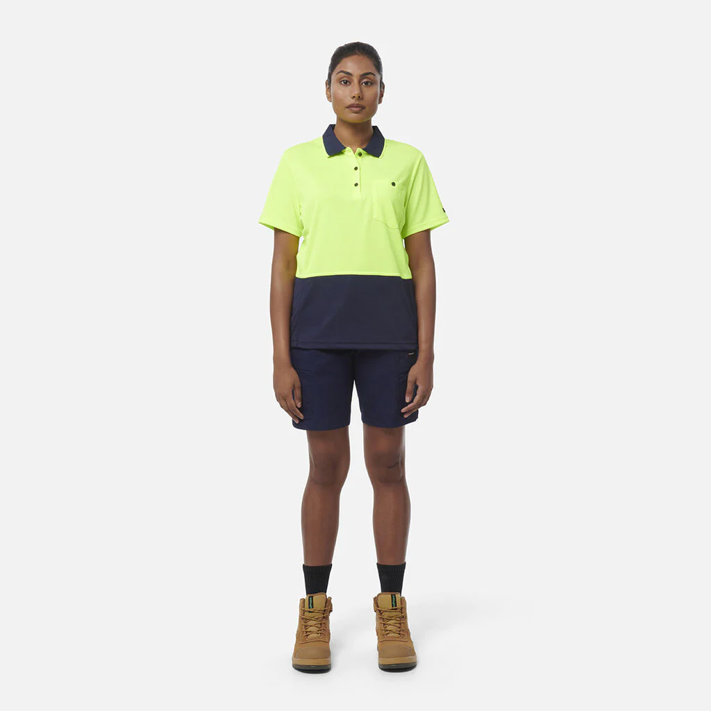 King Gee Women's Workcool Hyperfreeze Hi-Vis Short Sleeve Polo Shirt (K44735) - Image 8