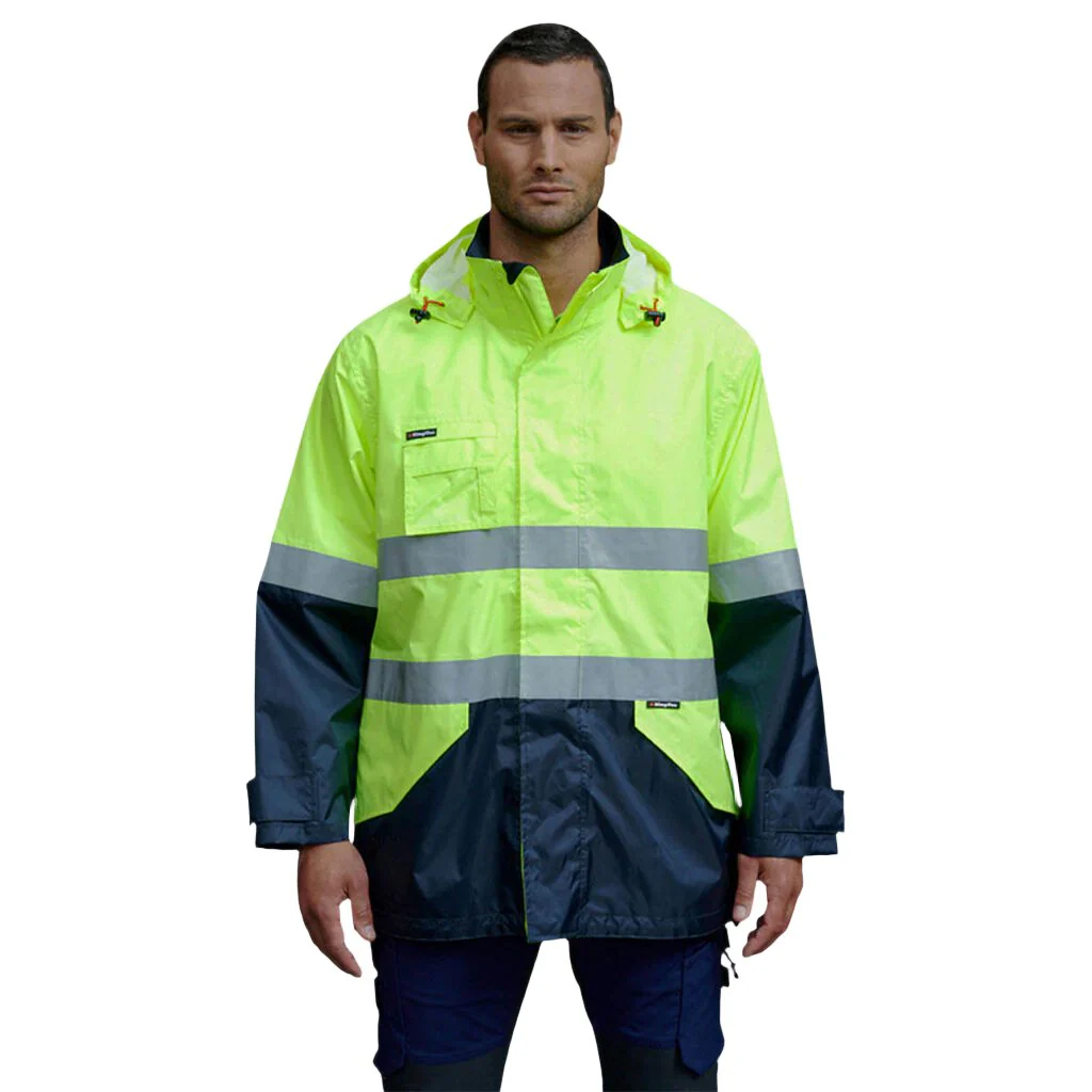 King Gee Originals Waterproof Hi-Vis Reflective Lightweight Jacket (K55200) - Image 2