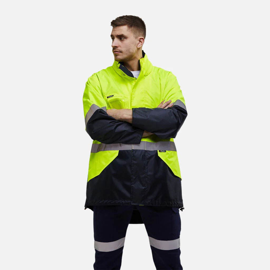 King Gee Originals Waterproof Hi-Vis Reflective Lightweight Jacket (K55200) - Image 3