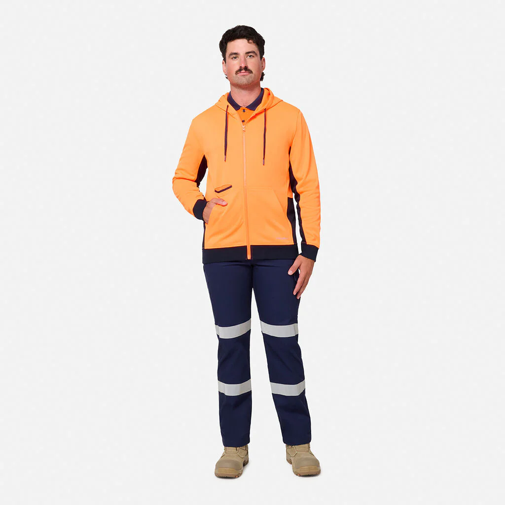 King Gee Original Hi Vis Full Zip Fleece Hoodie (K55019) - Image 6
