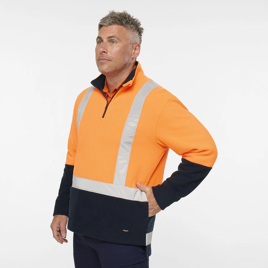 King Gee Originals Hi-Vis 1/4 Zip Pullover (K55014) - Image 4