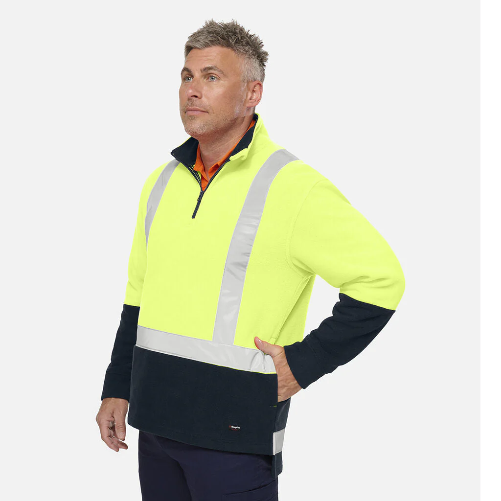 King Gee Originals Hi-Vis 1/4 Zip Pullover (K55014) - Image 9