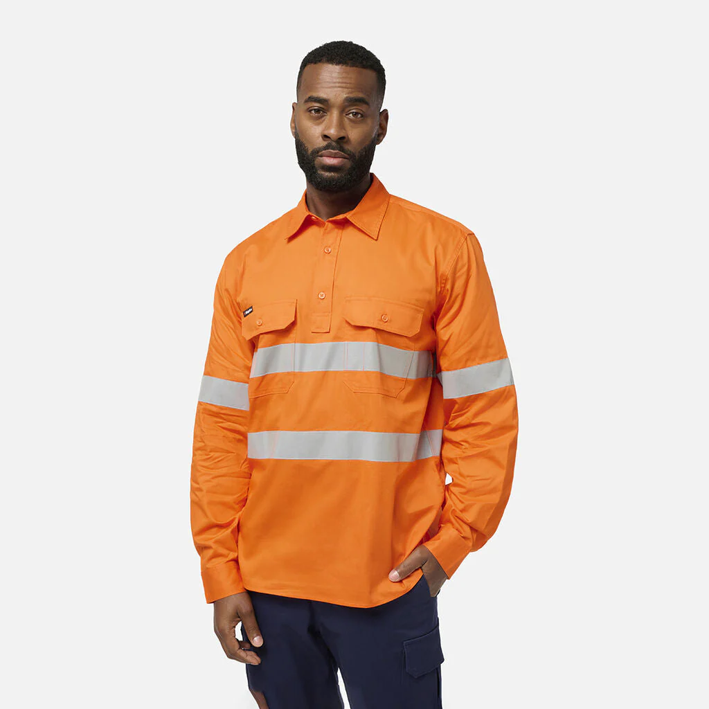 King Gee Originals Hi Vis Closed Front Shirt (K54934) - Image 2