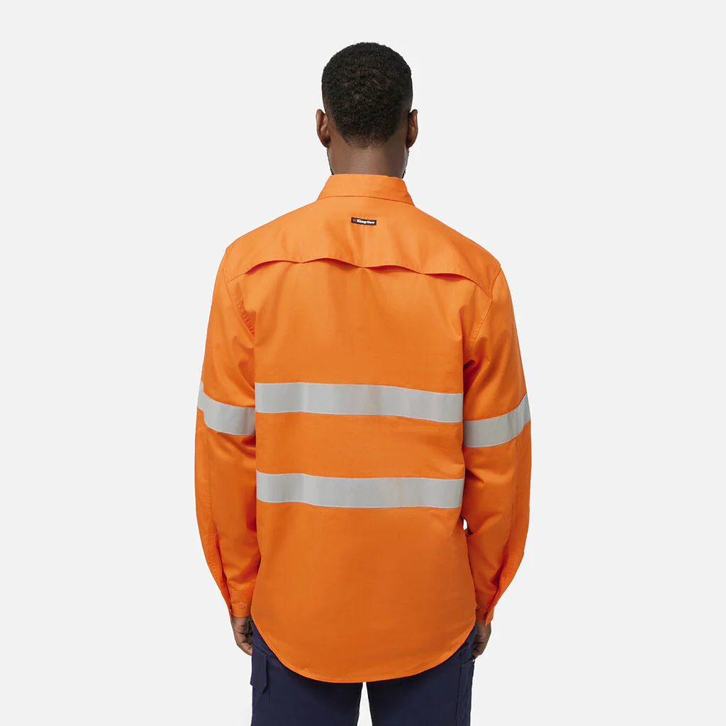 King Gee Originals Hi Vis Closed Front Shirt (K54934) - Image 3