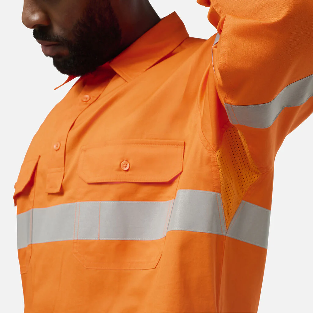 King Gee Originals Hi Vis Closed Front Shirt (K54934) - Image 4