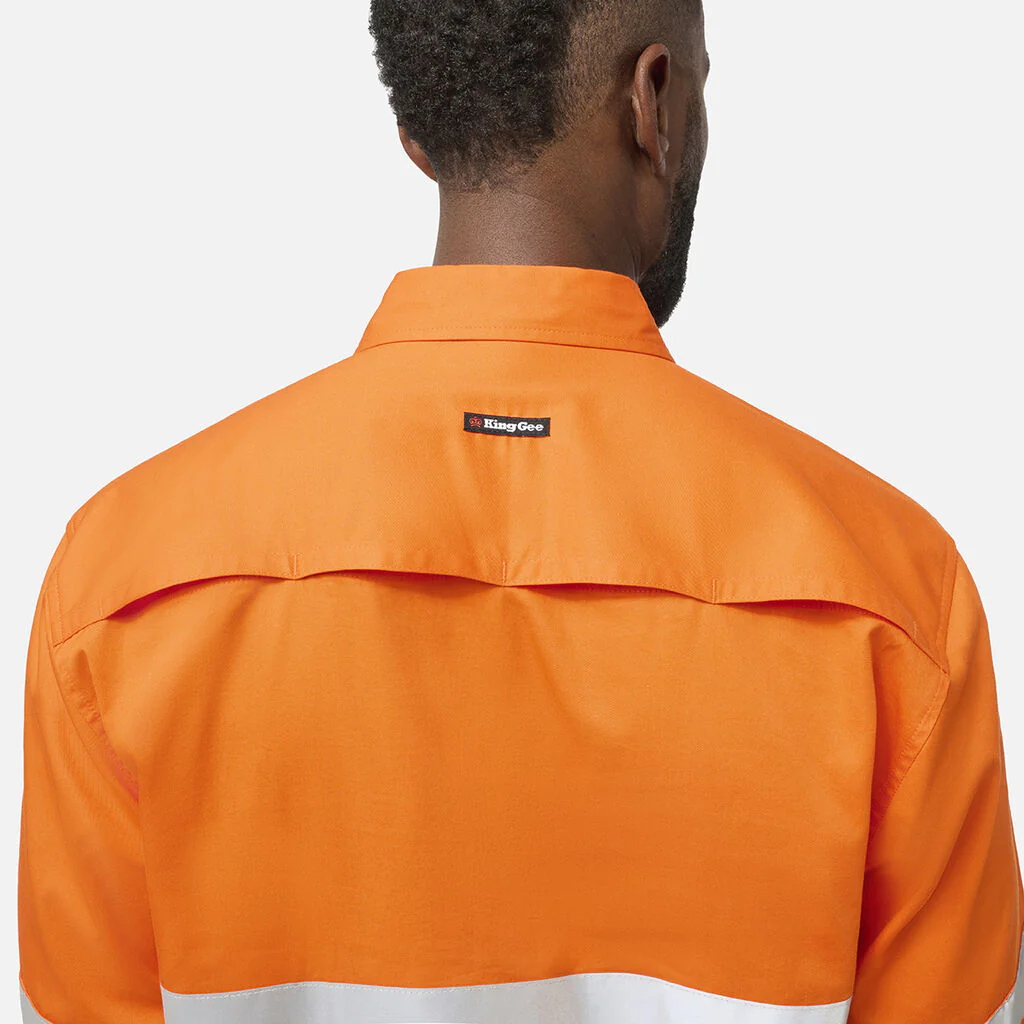King Gee Originals Hi Vis Closed Front Shirt (K54934) - Image 5