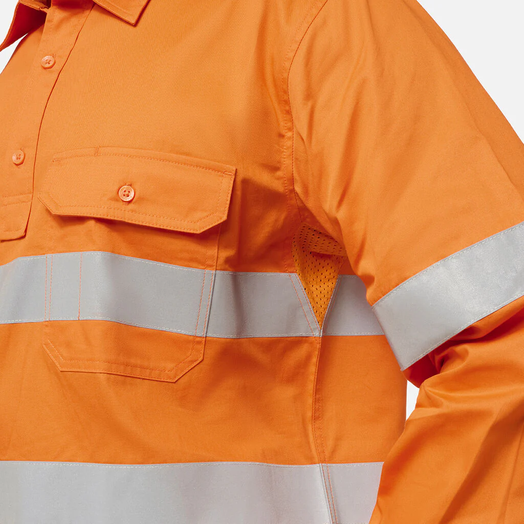 King Gee Originals Hi Vis Closed Front Shirt (K54934) - Image 7