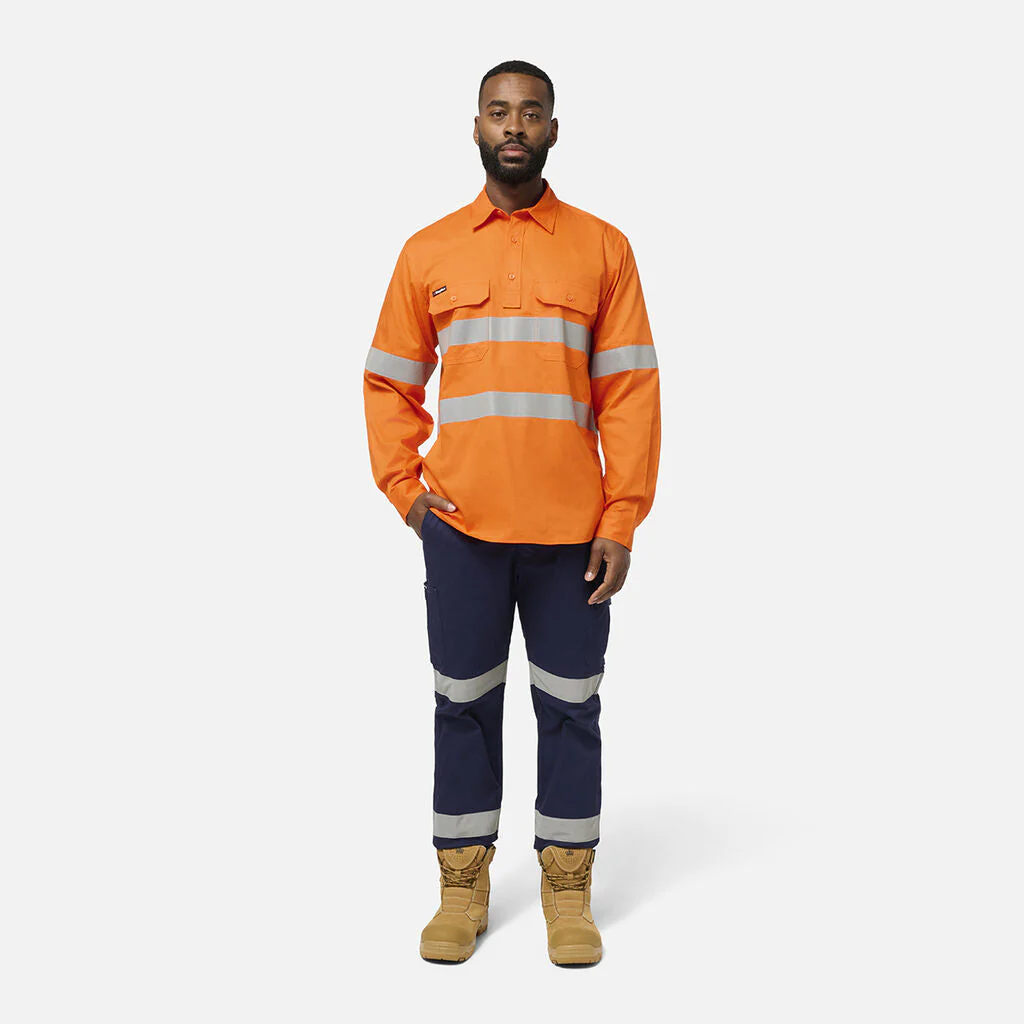 King Gee Originals Hi Vis Closed Front Shirt (K54934) - Image 8
