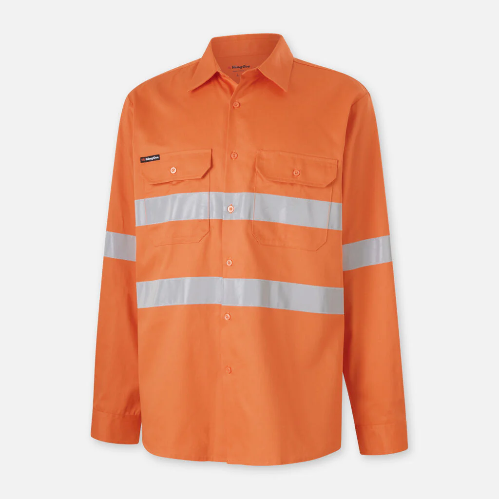 King Gee Originals Hi-Vis Drill Shirt (K54019) - Image 3