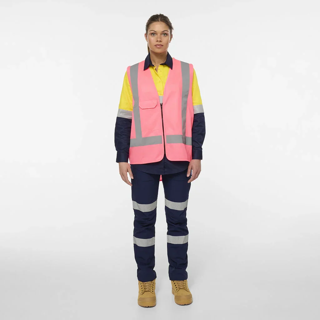 King Gee Originals Hi-Vis Safety X Back Vest (K57003) - Image 16