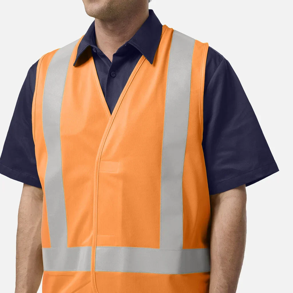 King Gee Originals Hi-Vis Safety X Back Vest (K57003) - Image 6