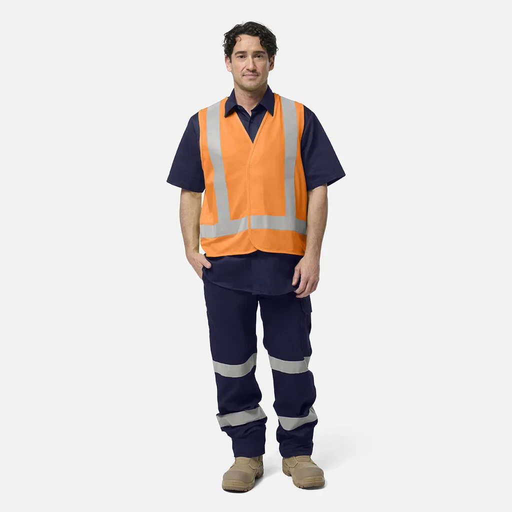 King Gee Originals Hi-Vis Safety X Back Vest (K57003) - Image 7