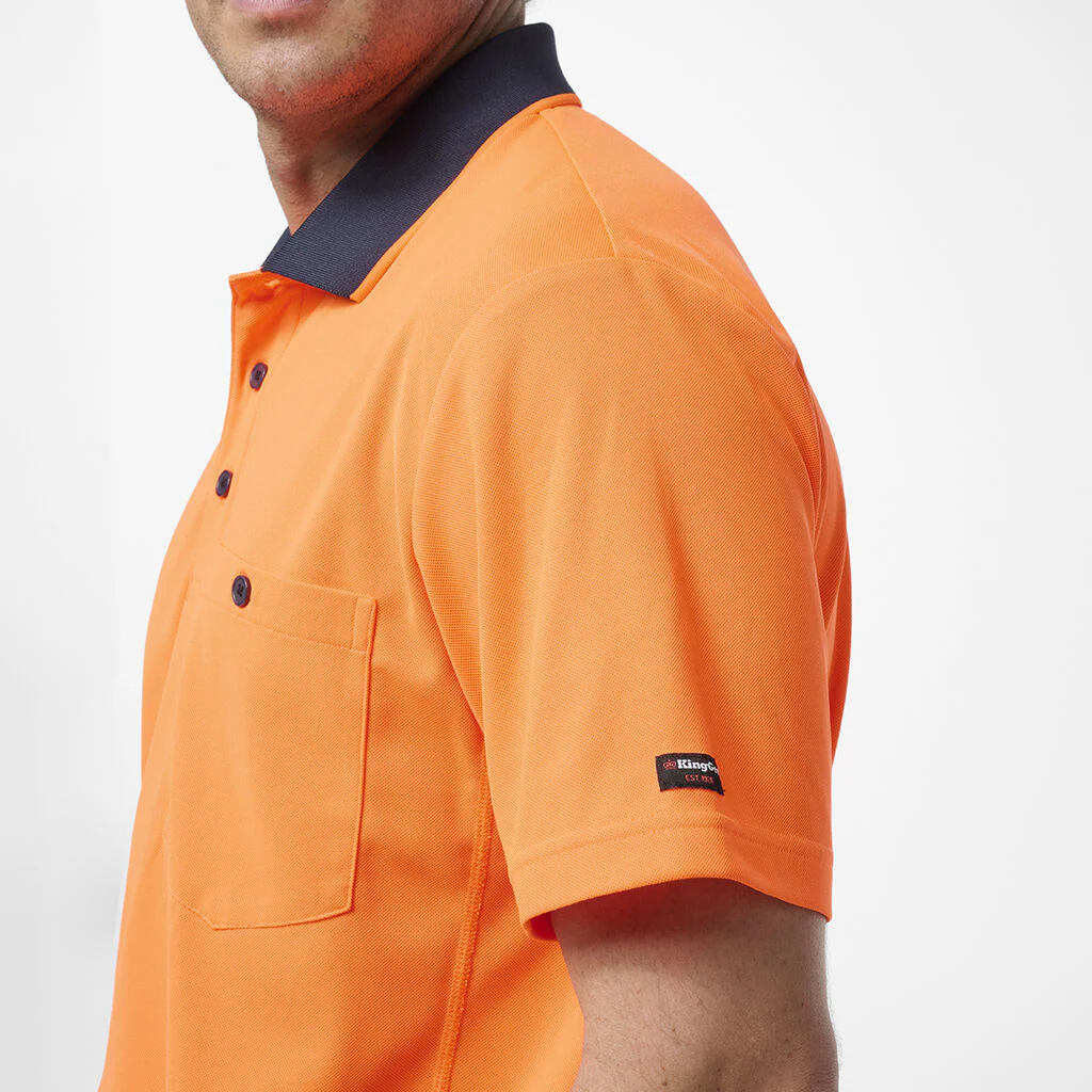 King Gee Originals Hi-Vis Spliced Polo (K54929) - Image 5