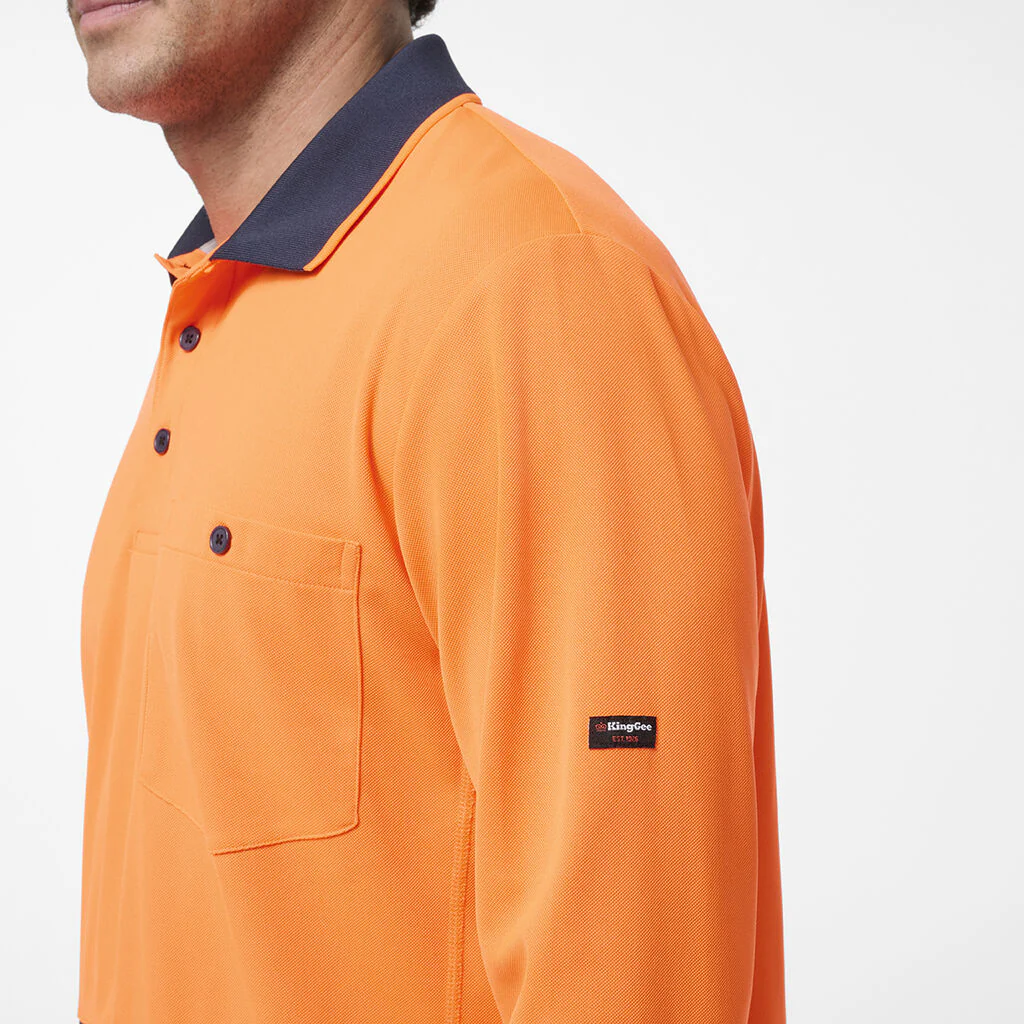King Gee Originals Hi-Vis Spliced Polo (K54931) - Image 4