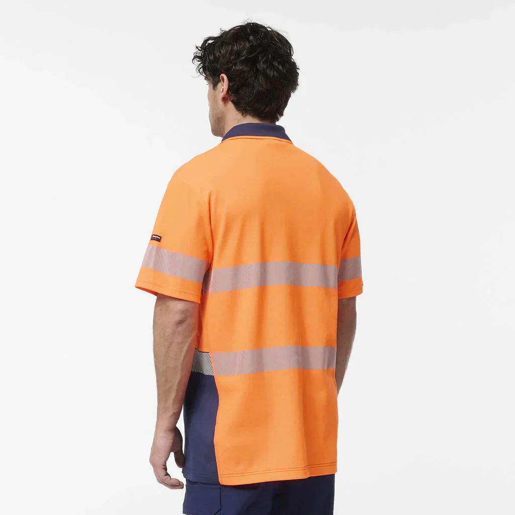 King Gee Originals Hi-Vis Spliced Taped Cotton Back Polo (K54928) - Image 4