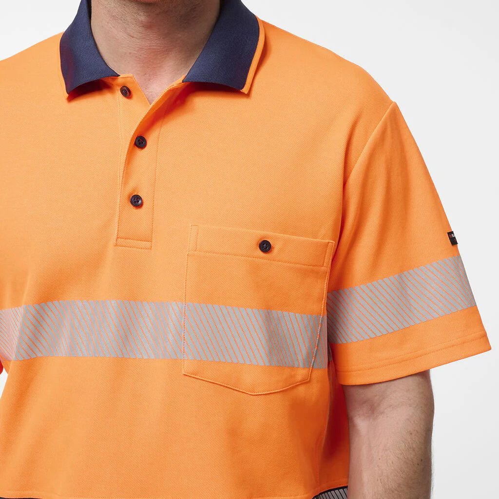 King Gee Originals Hi-Vis Spliced Taped Cotton Back Polo (K54928) - Image 5