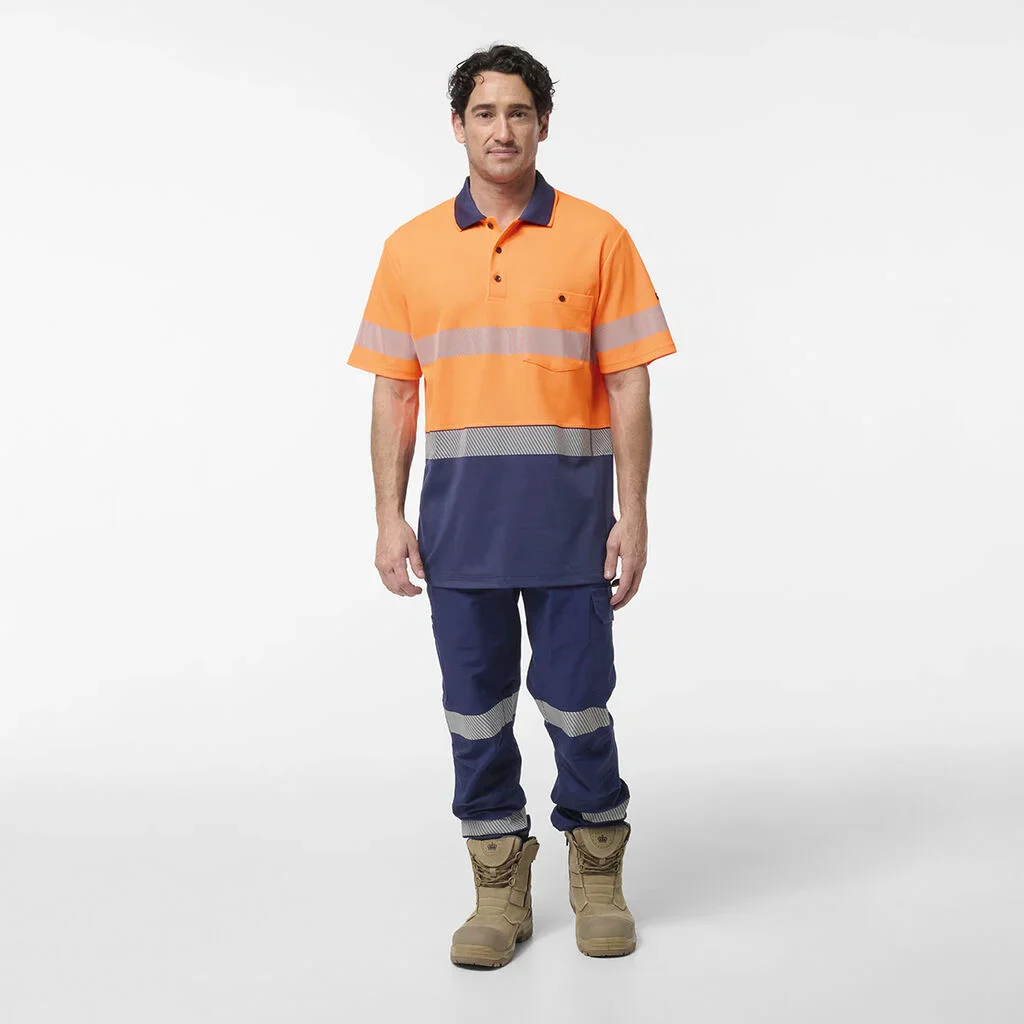 King Gee Originals Hi-Vis Spliced Taped Cotton Back Polo (K54928) - Image 6